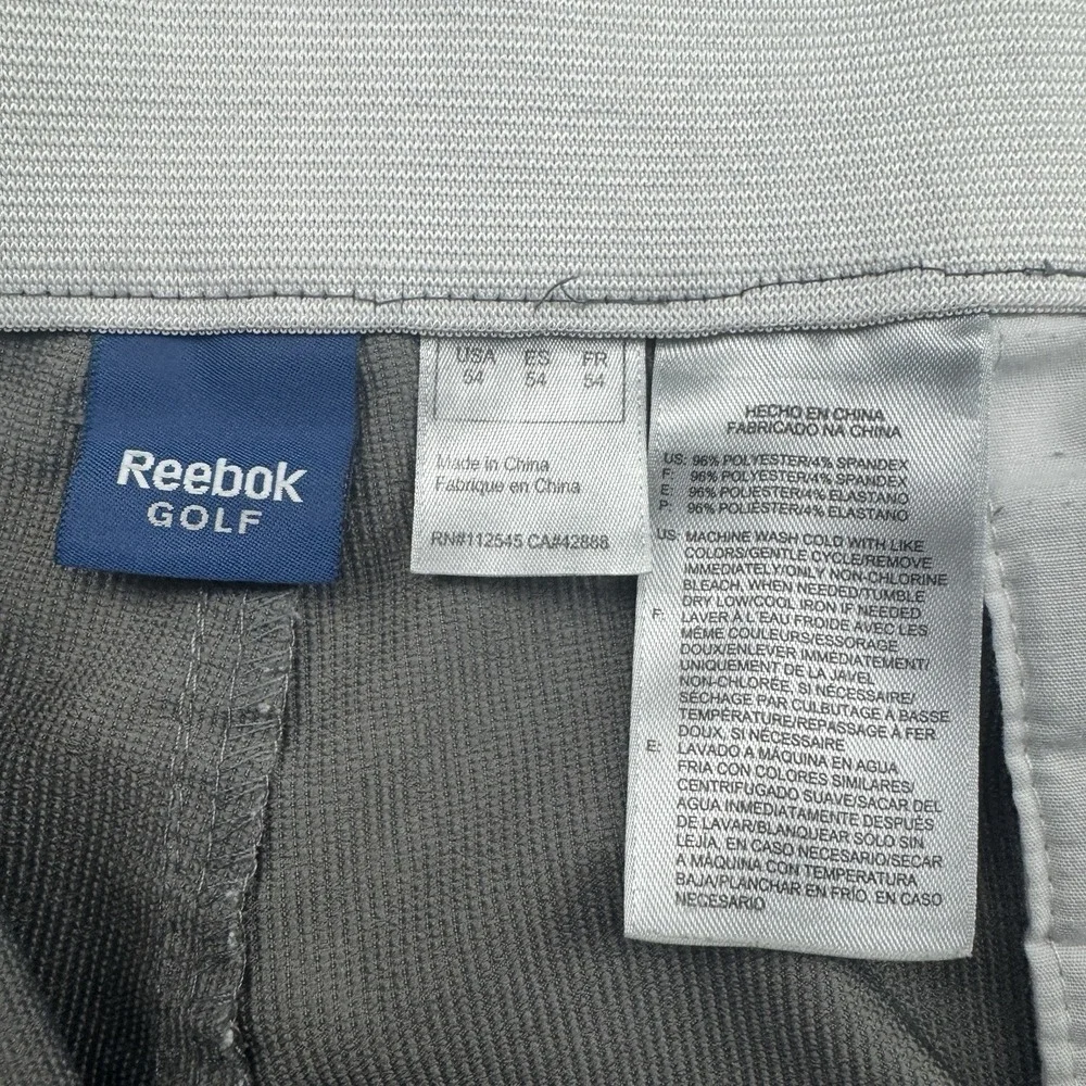 Reebok Golf Men's Gray Flat Front Performance Active Shorts Size 54 Stretch - Picture 6 of 10